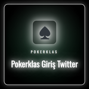 Pokerklas Giriş Twitter hesabının güncel adresini gösteren bir mobil cihaz